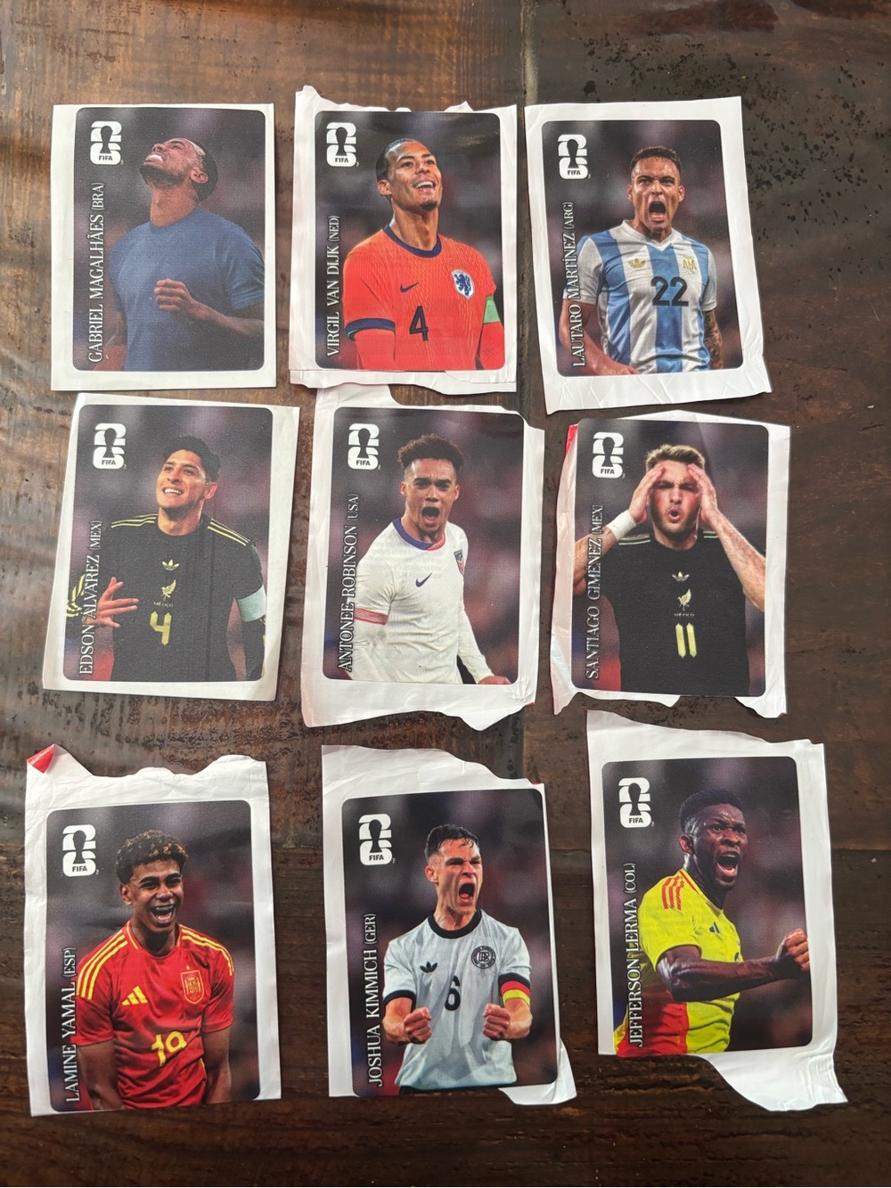 Panini FIFA Trading Cards - Blue, Orange, Black, White, Red, Yellow